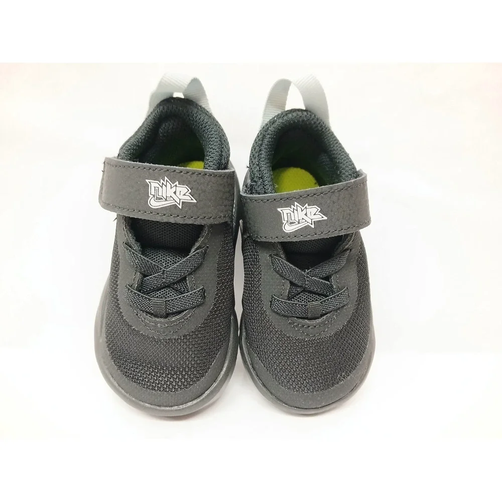 Nike Toddler Team Hustle D 10 Basketball Shoes‎ CW6737-004 Black Silver Sz 4